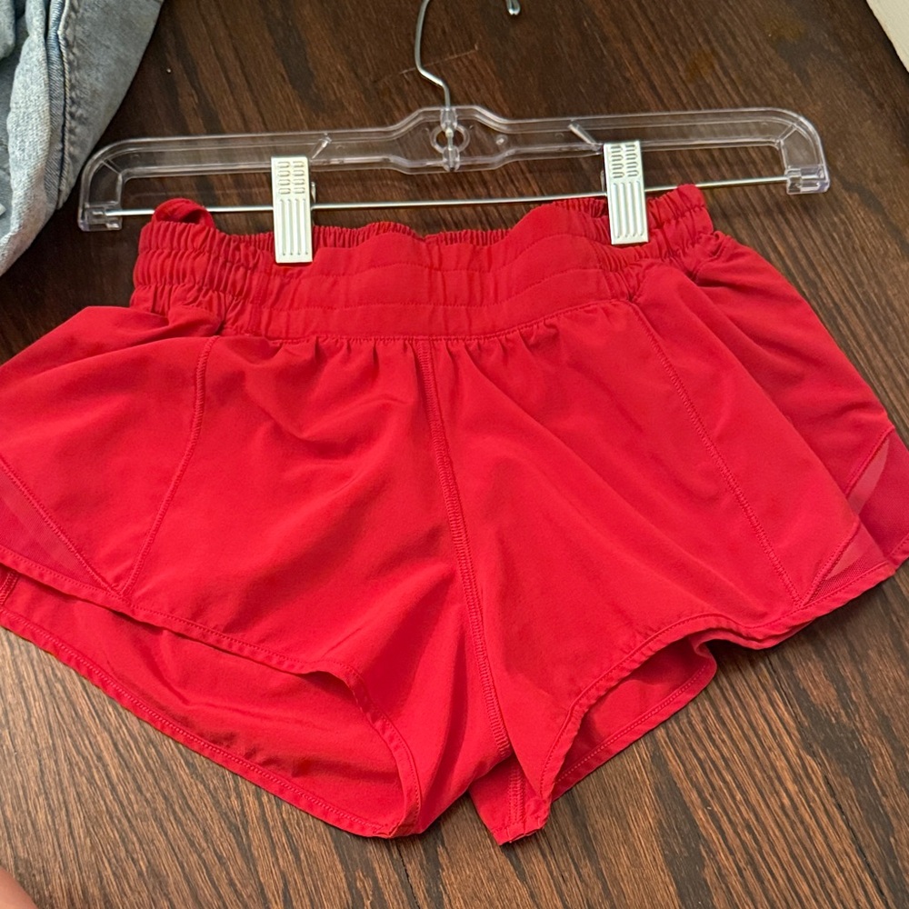 Lululemon Athletica Red Women's Athletic Shorts